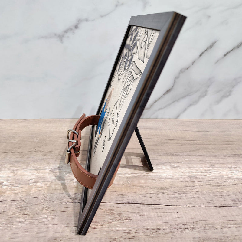 I Miss You I Know - Dog Memorial Gift For Dog Dad, Dog Mom - Personalized Pet Loss Sign, Collar Frame