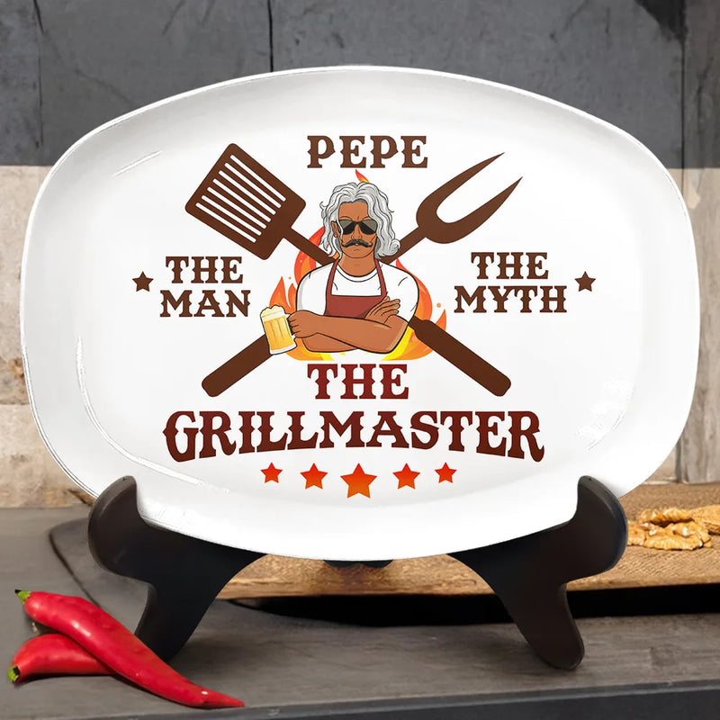 Dad The Man The Myth The Grillmaster - Personalized Plate