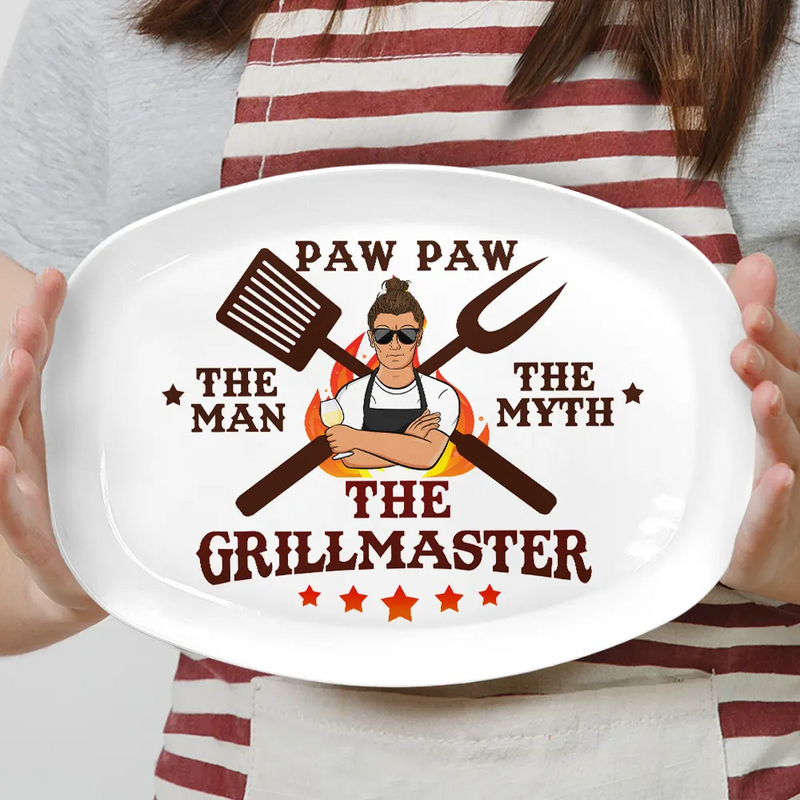 Dad The Man The Myth The Grillmaster - Personalized Plate