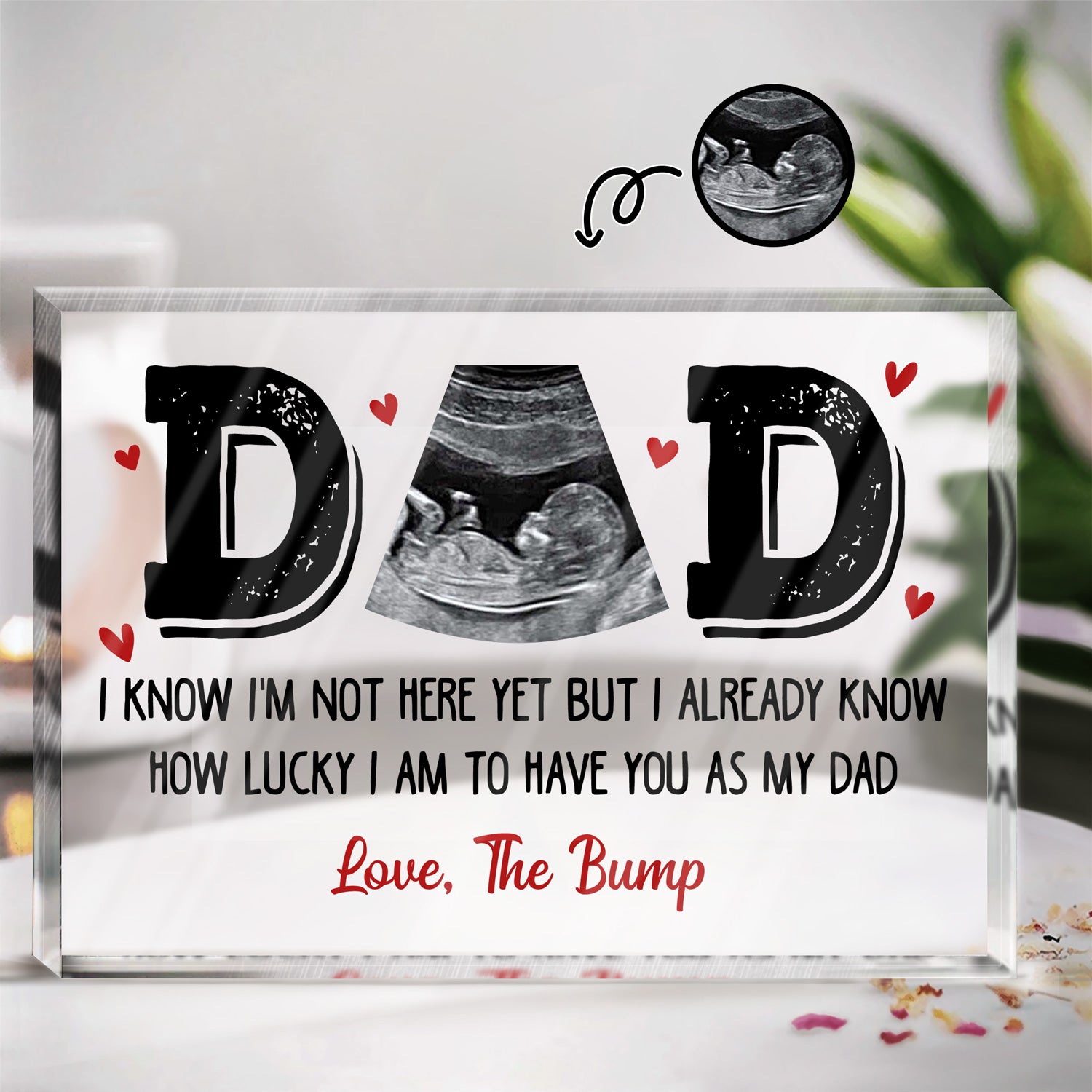 Custom Photo Dad I Know I'm Not Here Yet - Personalized Rectangle Shaped Acrylic Plaque
