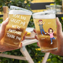 To Dad From The Reasons You Drink - Personalized Beer Glass