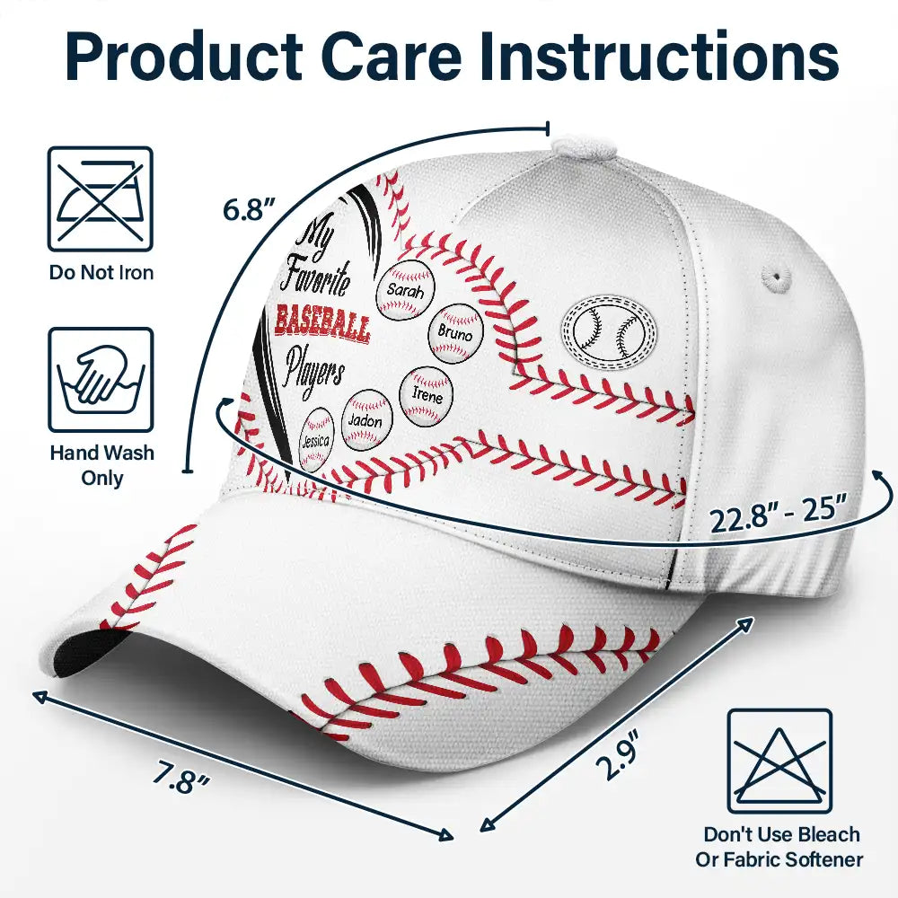 My Favorite Baseball Players - Personalized Classic Cap