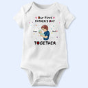 Our First Father's Day Together - Personalized Combo T Shirt And Baby Onesie