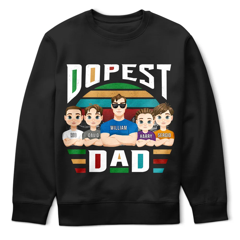 Dopest Dad - Personalized T Shirt
