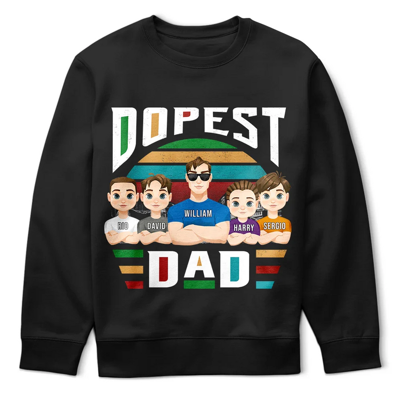 Dopest Dad - Personalized T Shirt
