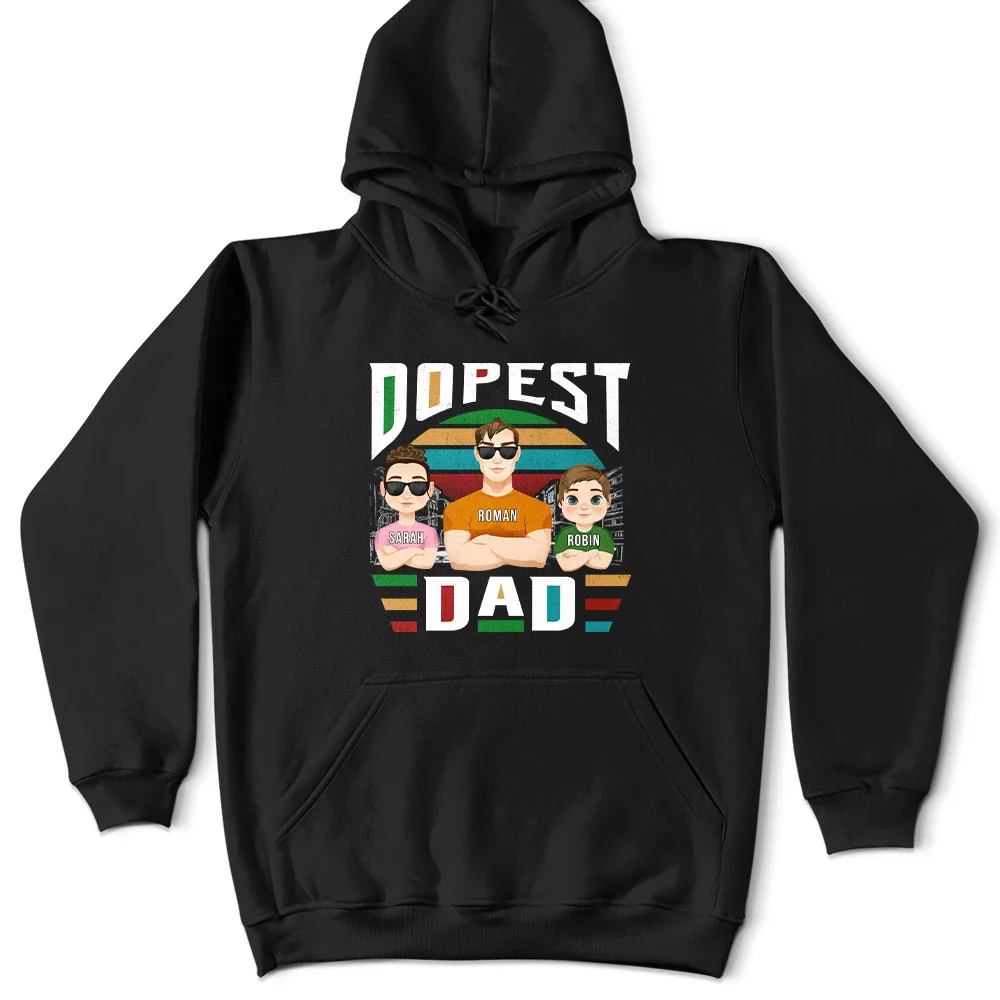 Dopest Dad - Personalized T Shirt