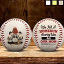 We Hit A Homerun Scoring As Our Mom - Personalized Baseball, Softball