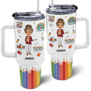 Teacher Life - Personalized 40oz Tumbler With Straw