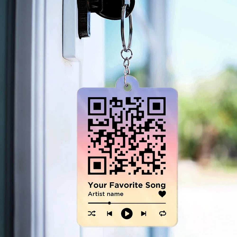 QR Song Code Besties Since - Personalized Acrylic Keychain