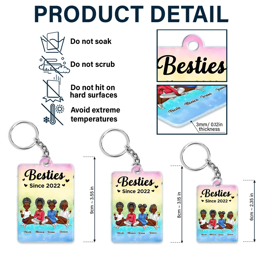 QR Song Code Besties Since - Personalized Acrylic Keychain
