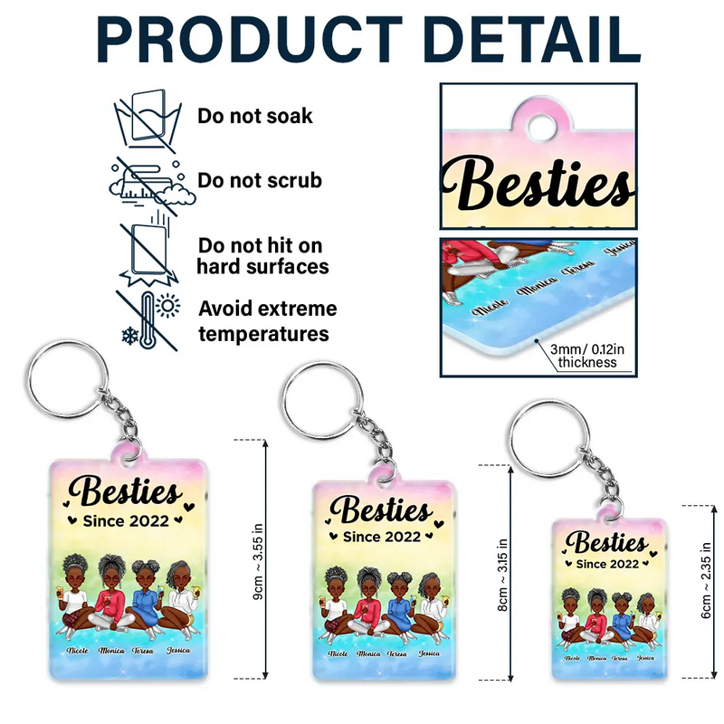 QR Song Code Besties Since - Personalized Acrylic Keychain
