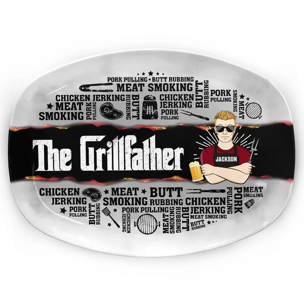 Meat Smoking Grillfather - Personalized Plate