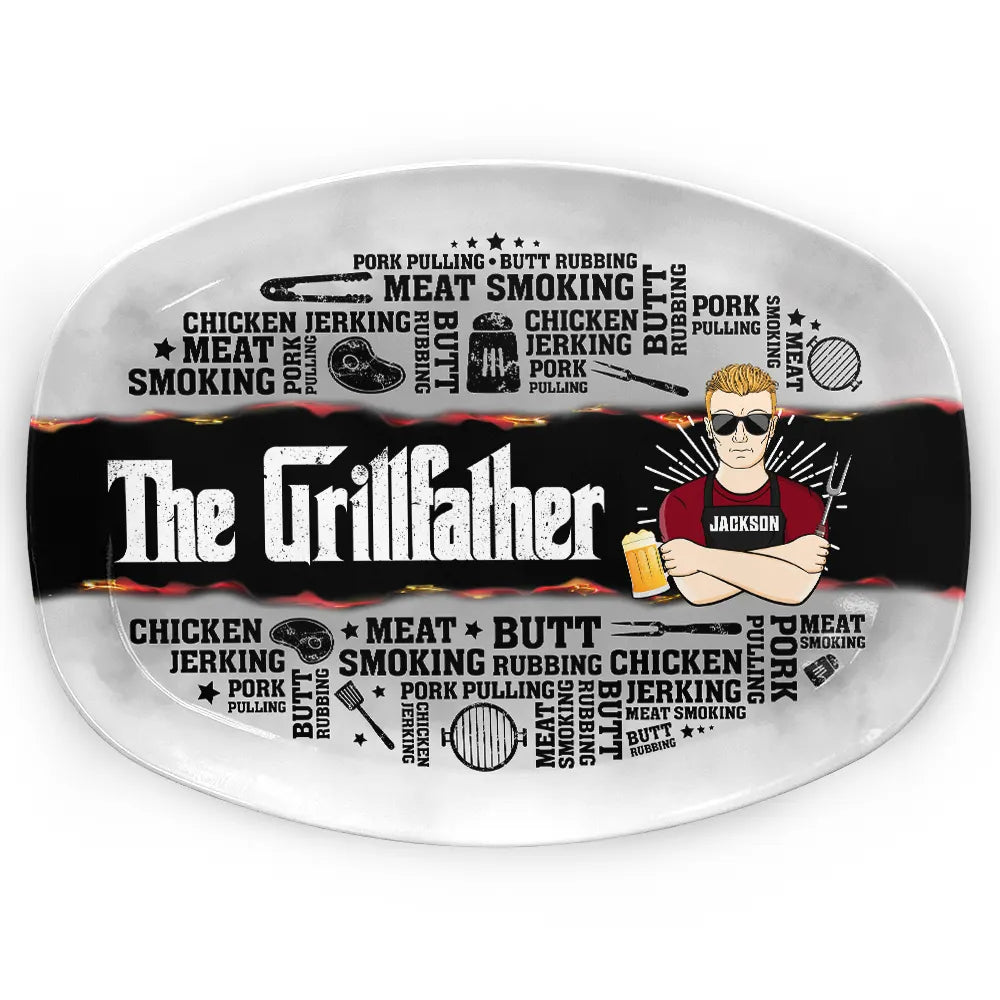 Meat Smoking Grillfather - Personalized Plate