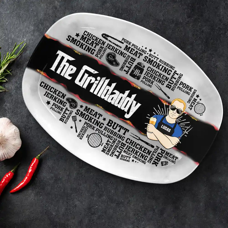 Meat Smoking Grillfather - Personalized Plate