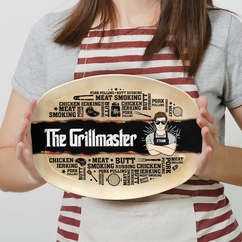 Meat Smoking Grillfather - Personalized Plate