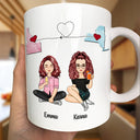 QR Voice Upload Code Miles Apart But Besties At Heart - Personalized Mug