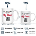 QR Voice Upload Code Miles Apart But Besties At Heart - Personalized Mug