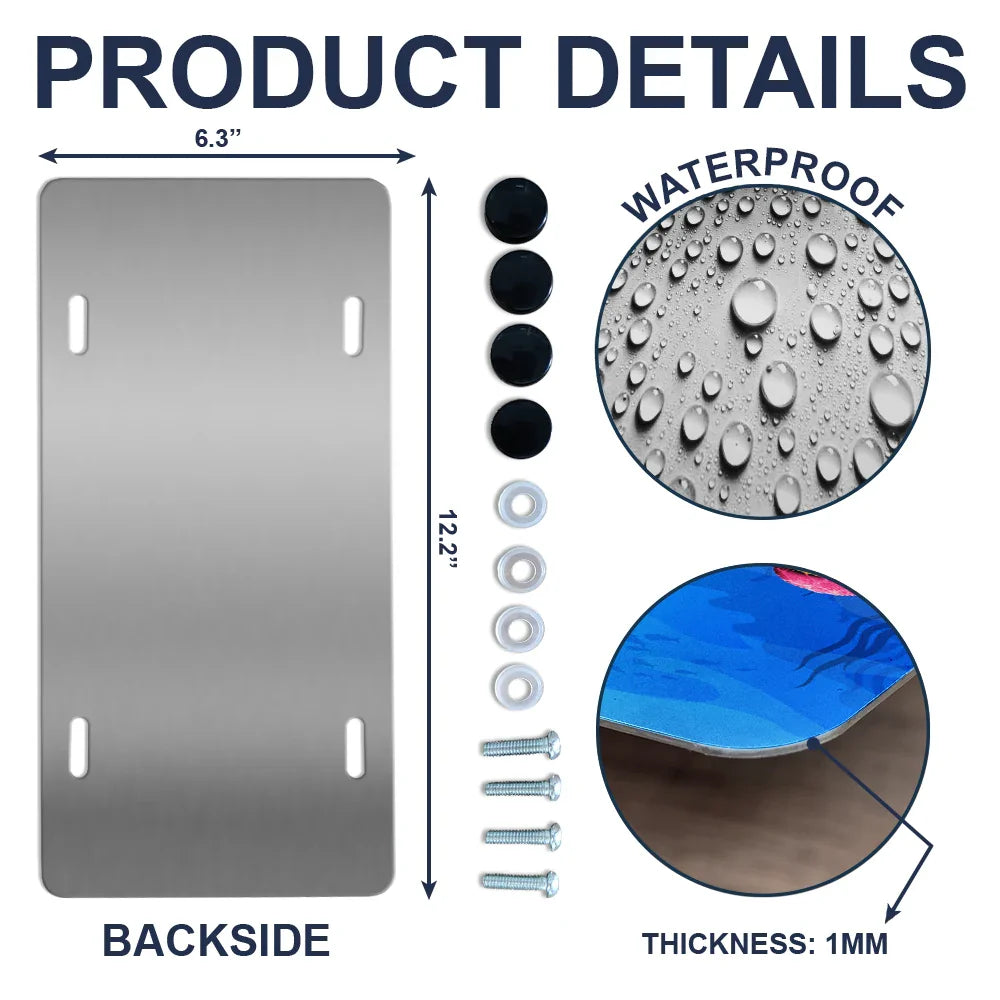 Sea Turtle Belongs To - Personalized License Plate