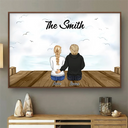 Family Beach Vintage Retro - Personalized Poster