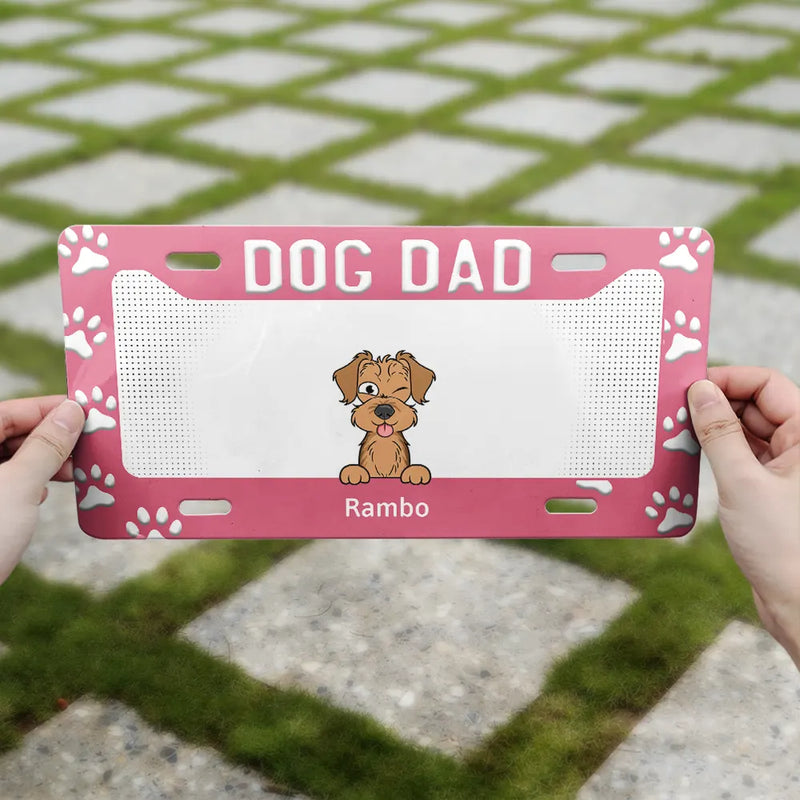 Dog Mom Dog Dad - Personalized License Plate