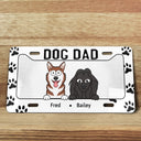 Dog Mom Dog Dad - Personalized License Plate