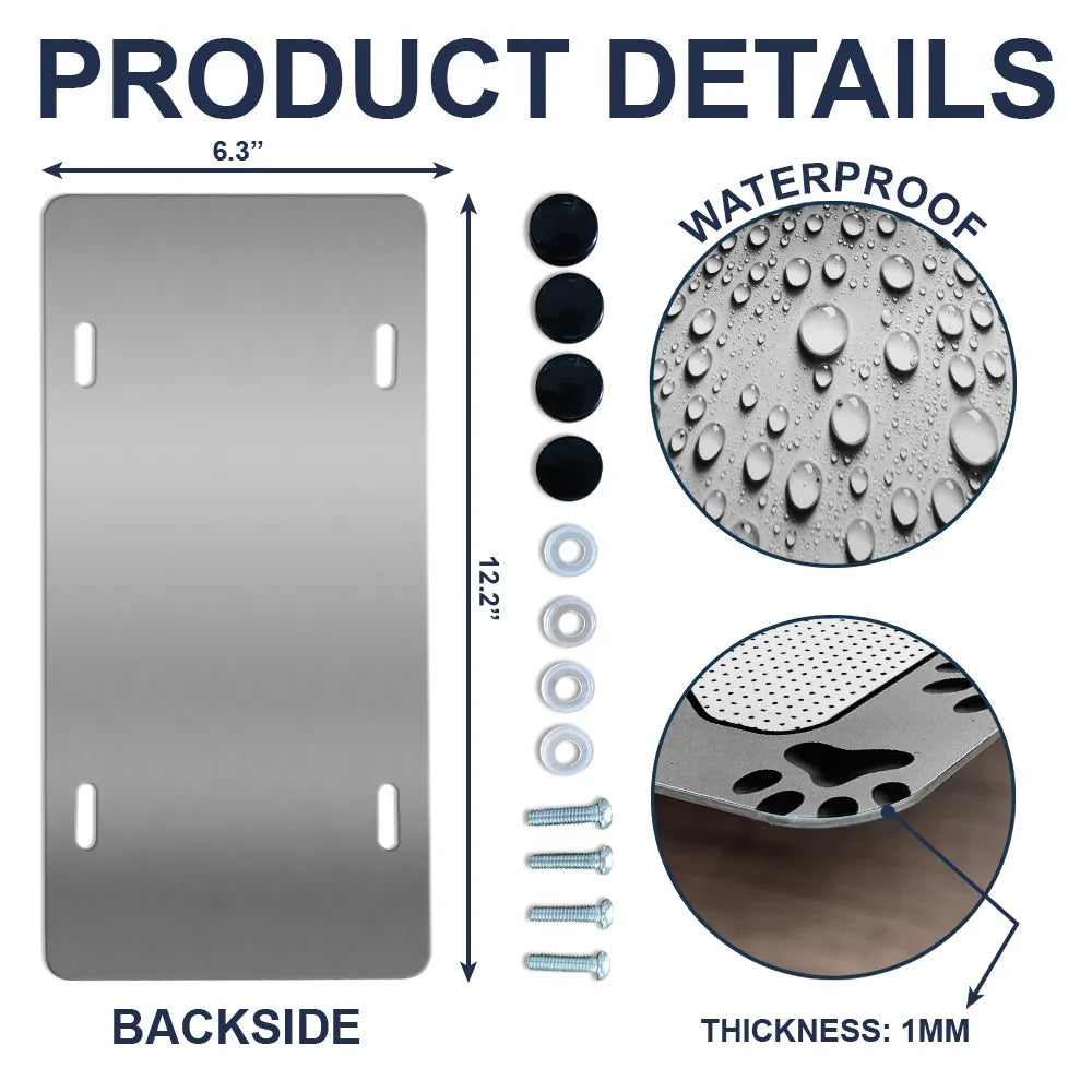 Dog Mom Dog Dad - Personalized License Plate