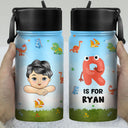 Unicorn Dino Mermaid Elephant School Kid's Name - Personalized Kids Water Bottle