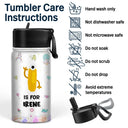 Unicorn Dino Mermaid Elephant School Kid's Name - Personalized Kids Water Bottle