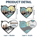 Beach You Me And The Dogs - Personalized Window Hanging Suncatcher Ornament