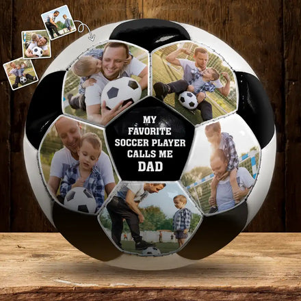 Custom Photo My Favorite Soccer Player - Personalized Soccer Ball