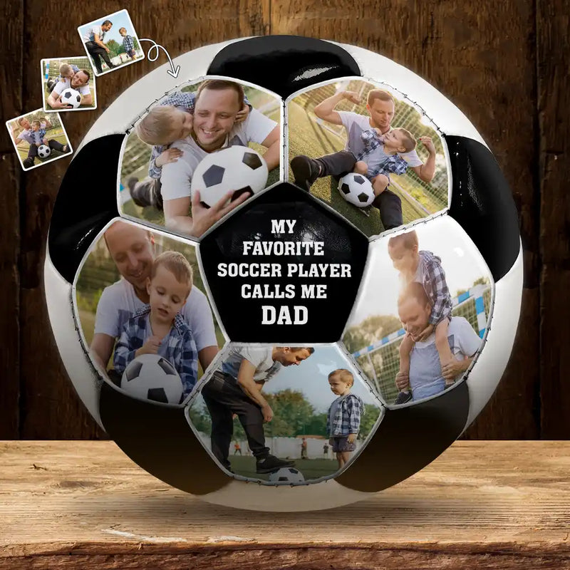Custom Photo My Favorite Soccer Player - Personalized Soccer Ball