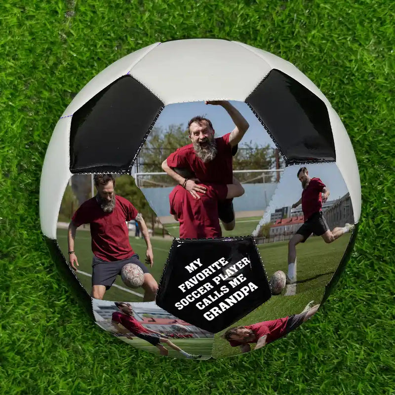 Custom Photo My Favorite Soccer Player - Personalized Soccer Ball