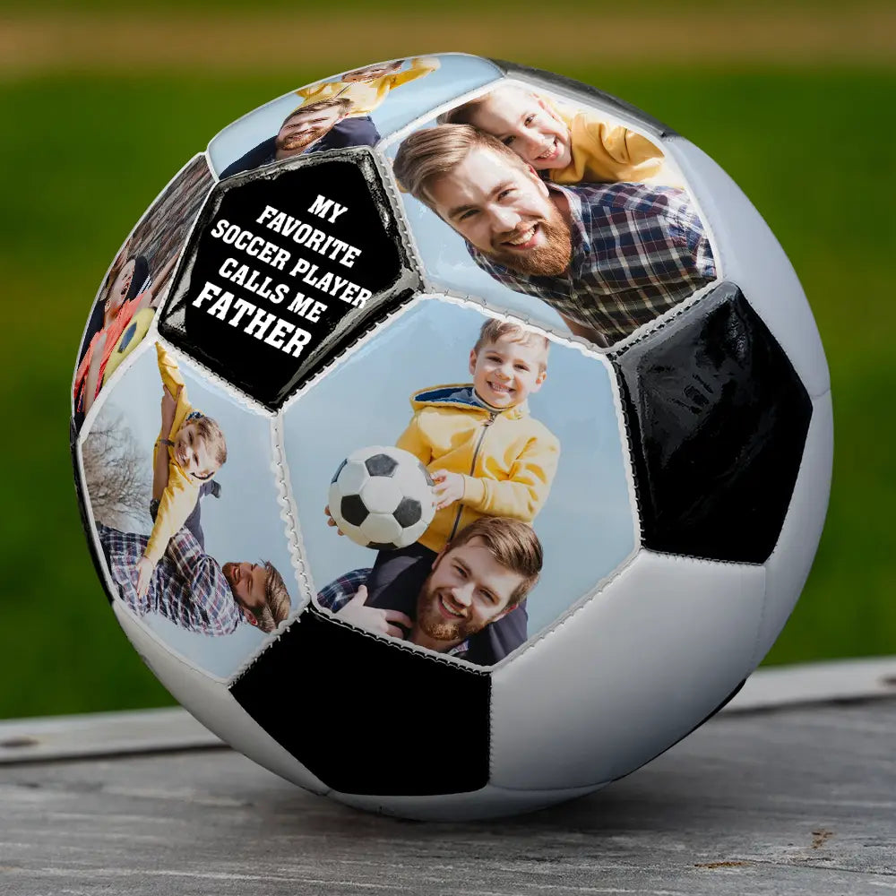 Custom Photo My Favorite Soccer Player - Personalized Soccer Ball