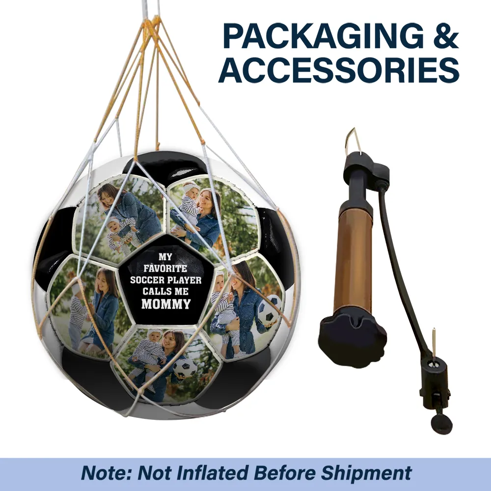 Custom Photo My Favorite Soccer Player - Personalized Soccer Ball