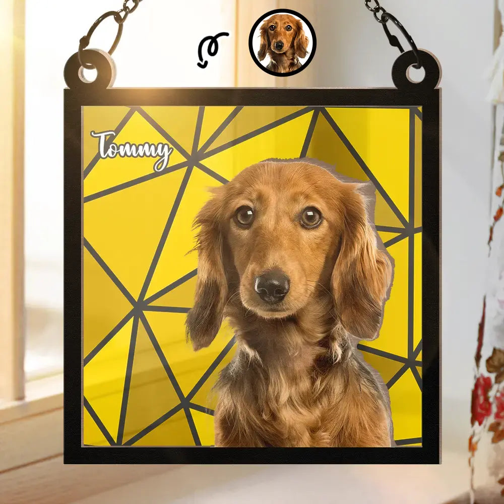 Custom Photo Life Is Better With Dogs Cats - Personalized Window Hanging Suncatcher Ornament