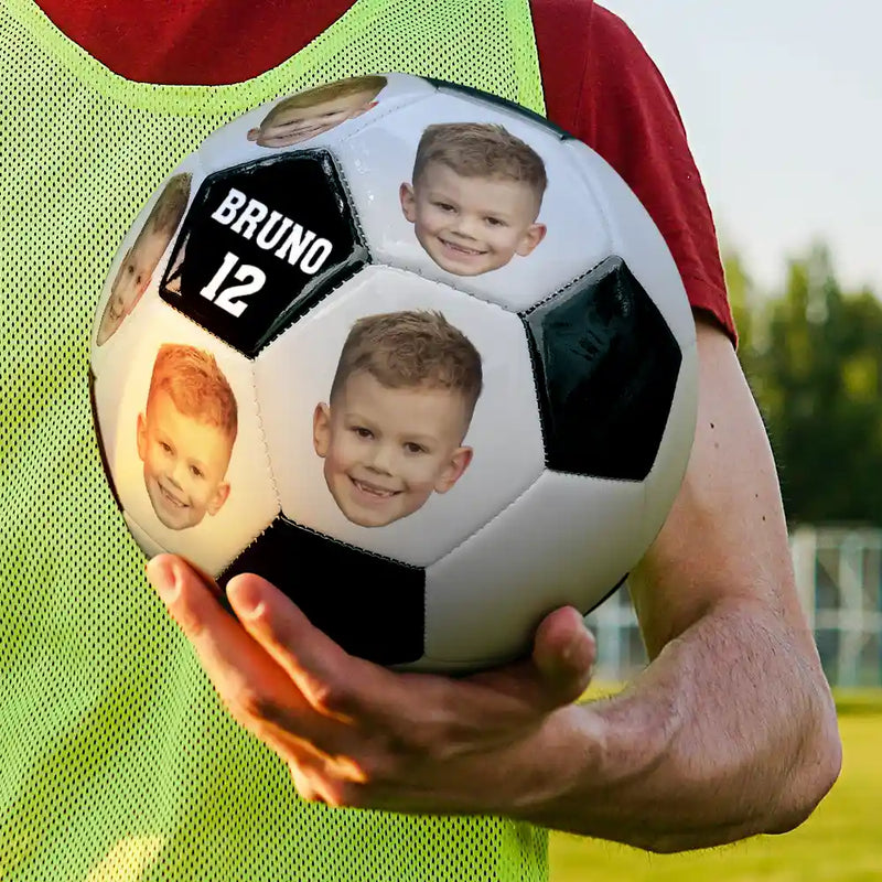 Ballon de football personnalisé avec photo de visage découpée