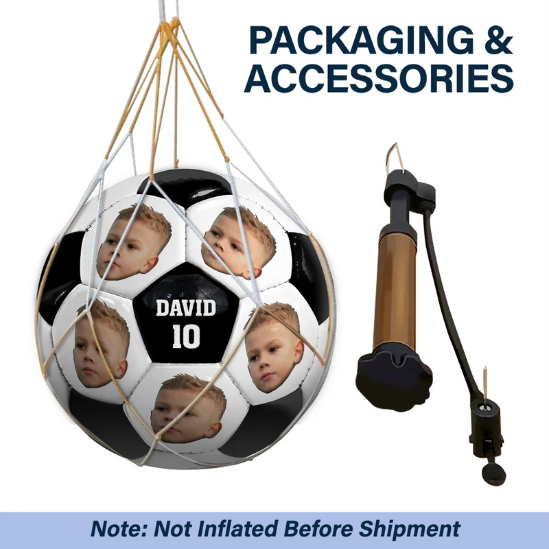 Ballon de football personnalisé avec photo de visage découpée