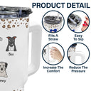 Dog Mom Leopard Pattern - Personalized 40oz Tumbler With Straw