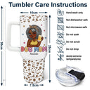 Dog Mom Leopard Pattern - Personalized 40oz Tumbler With Straw