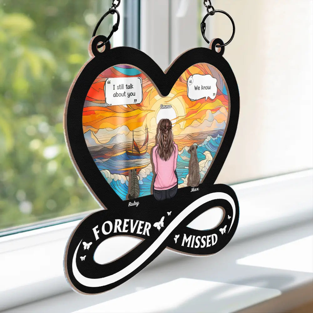 I Miss You - Personalized Window Hanging Suncatcher Ornament