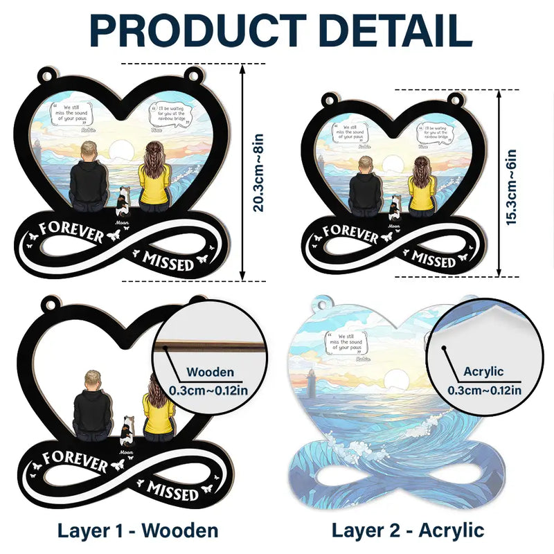 I Miss You - Personalized Window Hanging Suncatcher Ornament