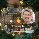 Christmas Custom Photo The Moment Your Heart Stopped Calendar - Personalized Medallion Acrylic Ornament