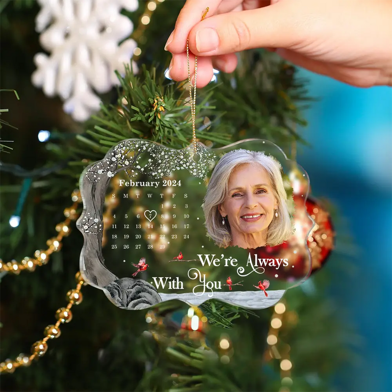 Christmas Custom Photo The Moment Your Heart Stopped Calendar - Personalized Medallion Acrylic Ornament