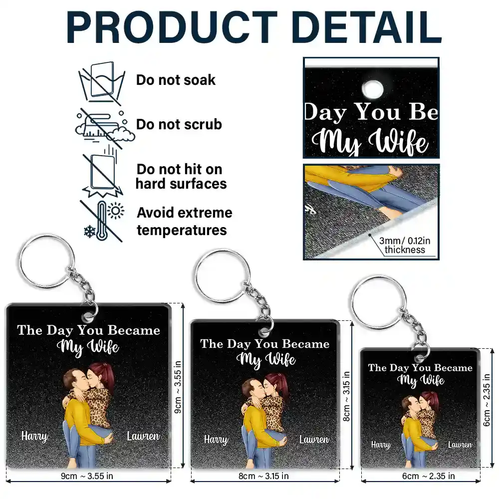 The Day You Became My Boyfriend Calendar - Personalized Acrylic Keychain