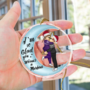 Christmas Couple Online Dating I'm So Glad You Weren't A Murderer - Personalized Circle Glass Ornament