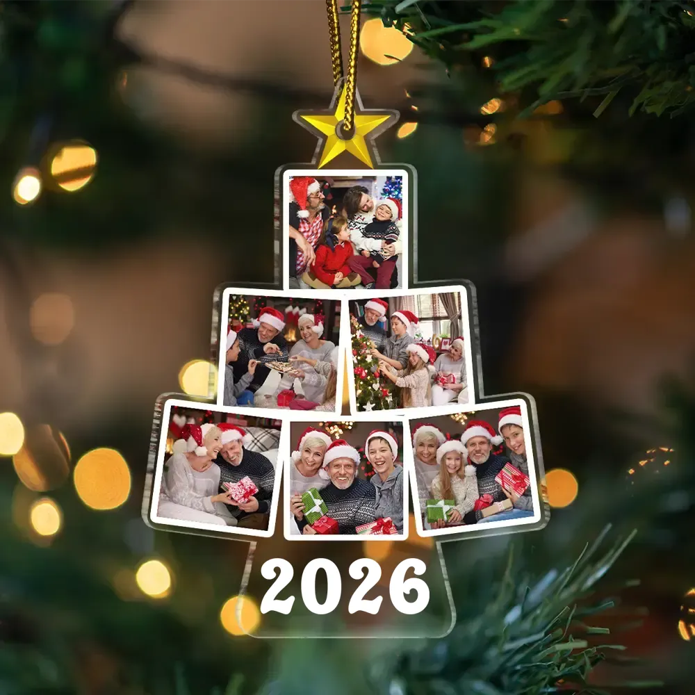 Custom Photo Christmas Tree - Personalized Custom Shaped Acrylic Ornament