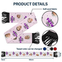 Custom Photo Best Ever - Personalized Wool Scarf With Tassel