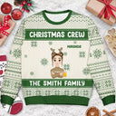 Christmas Crew Flat Art Family - Personalized Unisex Ugly Sweater