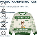 Christmas Crew Flat Art Family - Personalized Unisex Ugly Sweater