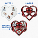 Custom Photo First Christmas As Mr & Mrs - Personalized 2-Layered Mix Ornament